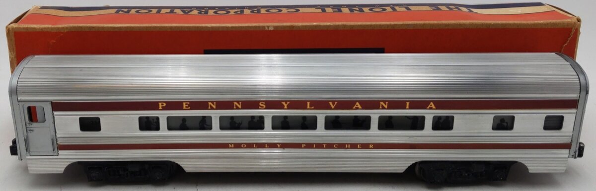 Lionel 2544 Vintage O Pennsylvania Molly Pitcher Aluminum Pullman Car VG/Box