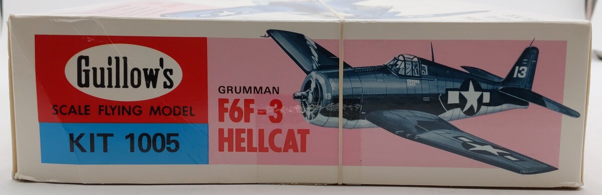 Guillows 1005 1:16 F6F-3 Hellcat Balsa Military Aircraft Plane Model Kit VG/Box