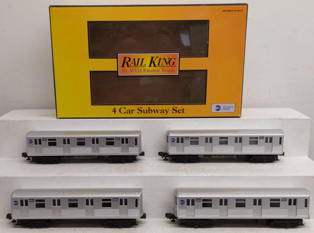MTH 30-2162-0 O Metropolitan Transportation Authority R-42 Subway Set (Set of 4) EX/Box