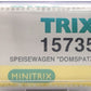 Trix 15735 N Scale DSG Lighted Diner Passenger Car LN/Box