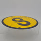 Acme 0115 Vintage Yellow & Blue 9" Round Metal Plate "C and O For Progress" EX
