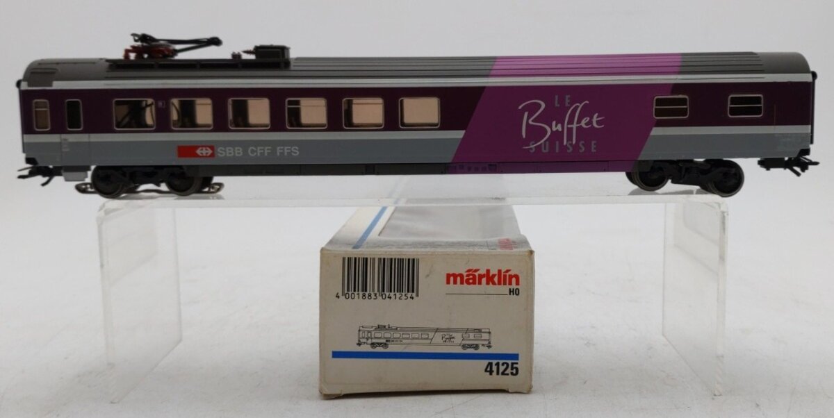 Marklin 4125 HO Scale SBB Le Buffet Suisse Diner Car EX/Box