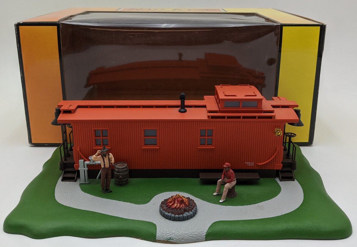 MTH 30-90013 O Scale Orange Yard Work Office with Operating Fire EX/Box