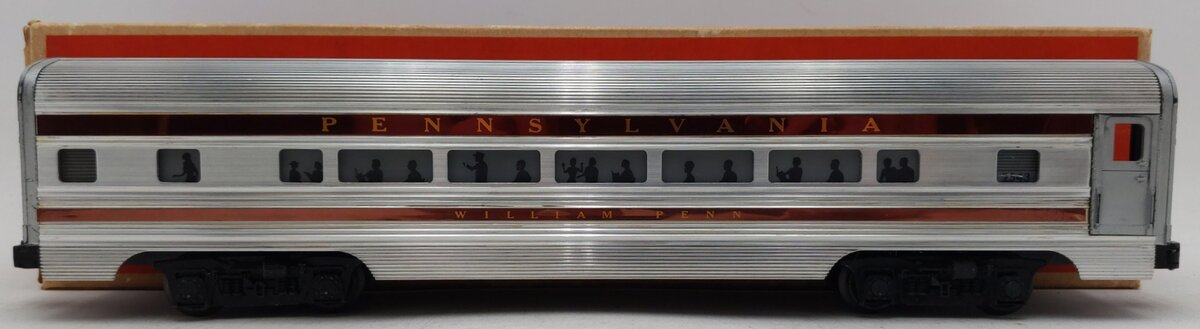 Lionel 2543 Vintage O Gauge Pennsylvania Aluminum "William Penn" Pullman Car VG/Box