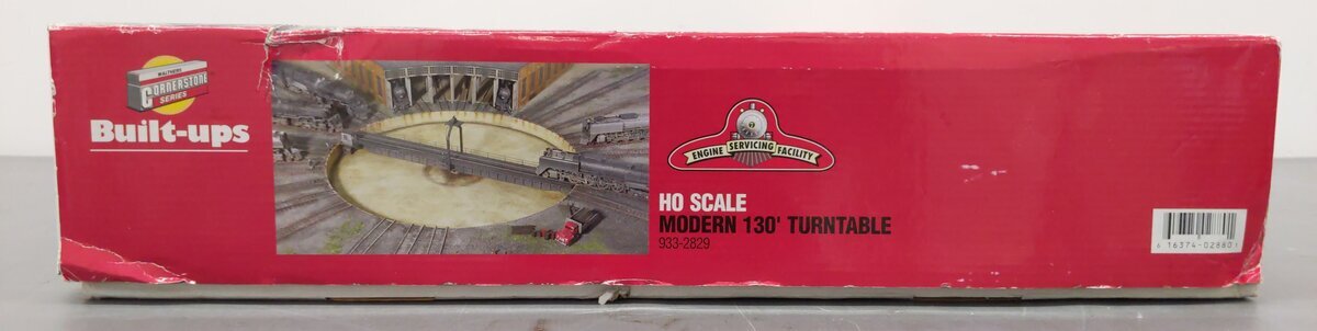 Walthers 933-2829 HO Scale Modern 130' Turntable Cornerstone Built-Up Series EX/Box