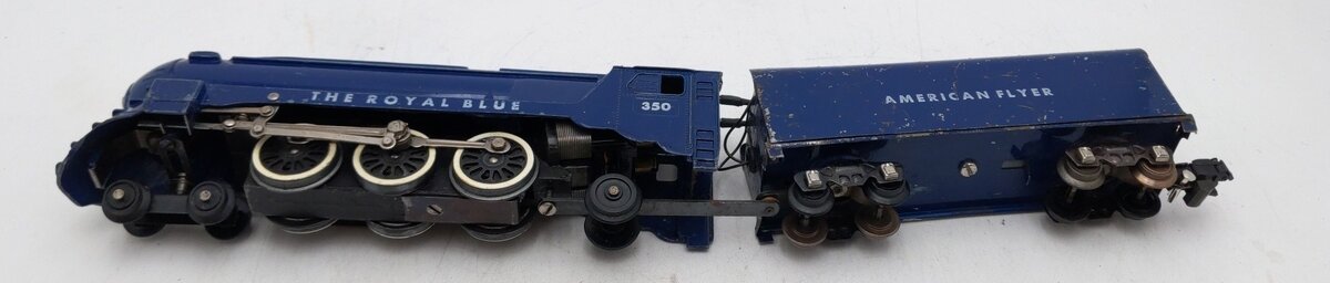 American Flyer 350 Vintage S B&O The Royal Blue 4-6-2 Die-Cast Steam Locomotive VG