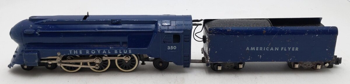 American Flyer 350 Vintage S B&O The Royal Blue 4-6-2 Die-Cast Steam Locomotive VG