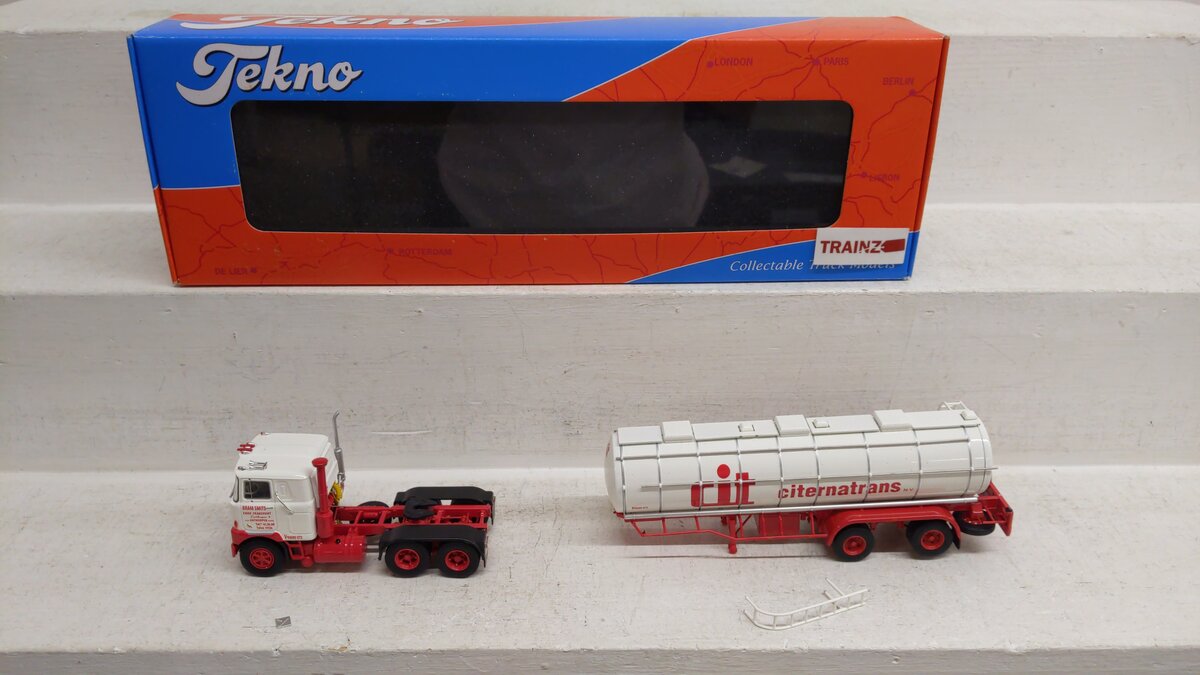 Tekno 76410 1:50 Scale Diecast Beige / Red Citernatrans Tanker Truck EX/Box