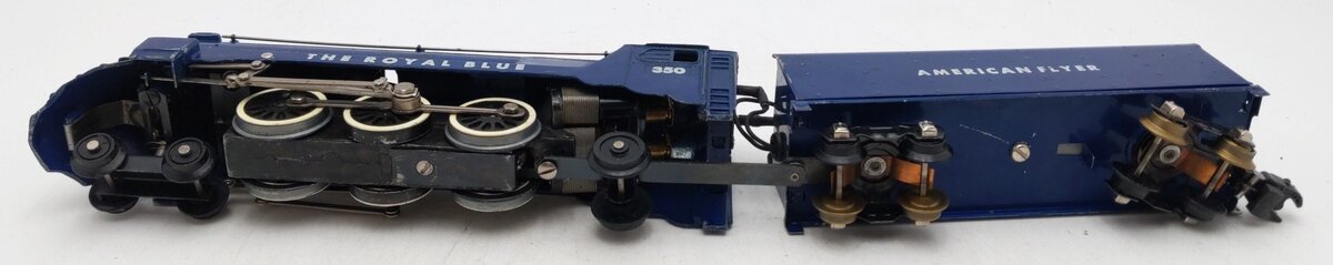 American Flyer 350 Vintage S B&O The Royal Blue 4-6-2 Die-Cast Steam Locomotive VG