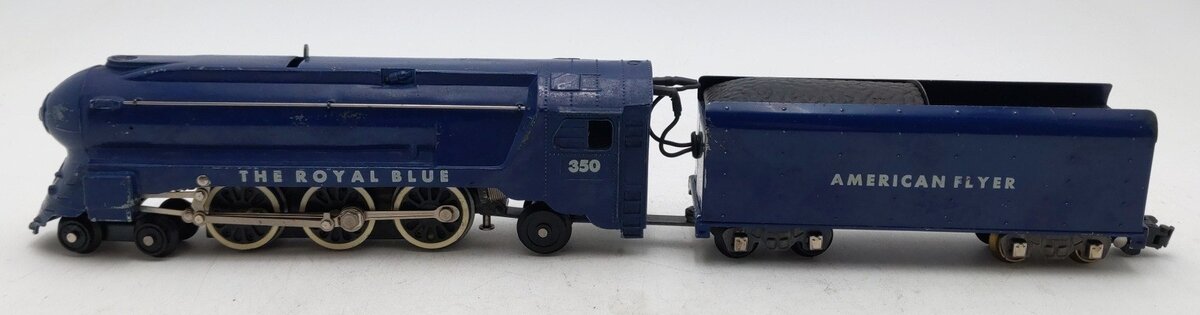 American Flyer 350 Vintage S B&O The Royal Blue 4-6-2 Die-Cast Steam Locomotive VG