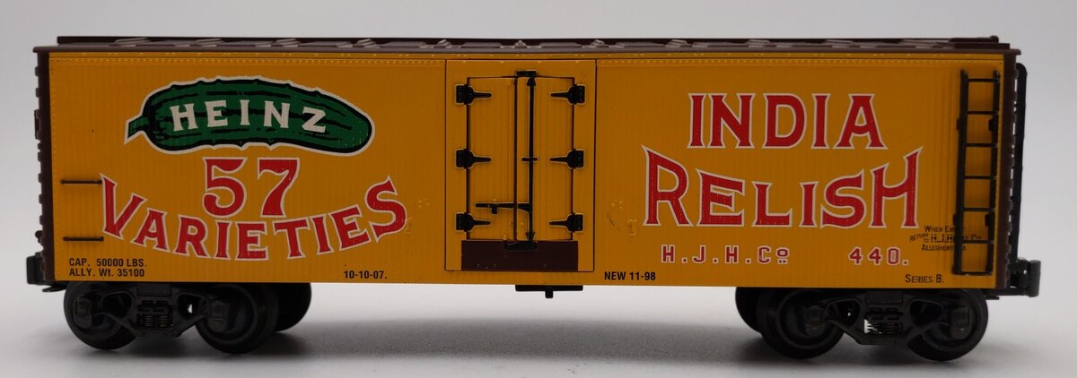 K-Line K642-5202 O Gauge H.J. Heinz India Relish Wood-Sided Refrigerator Car EX/Box