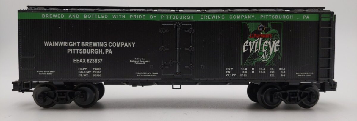 Weaver U3150L O Gauge Evil Eye Ale Woodside Refrigerator Car ##623837 (3 Rail) EX/Box