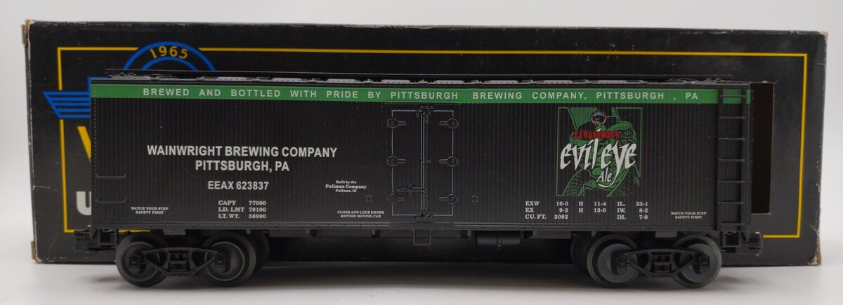 Weaver U3150L O Gauge Evil Eye Ale Woodside Refrigerator Car ##623837 (3 Rail) EX/Box