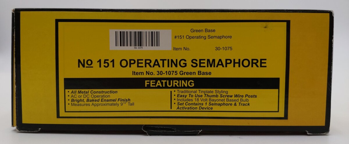 MTH 30-1075 O Operating Semaphore Signal No.151 LN/Box