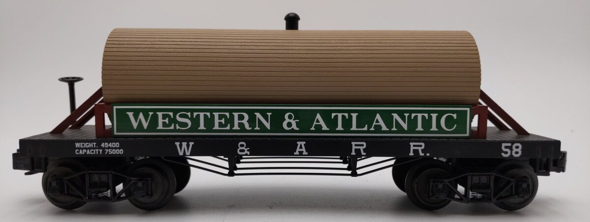 MTH 30-73410 O Gauge Western Atlantic W.A.R.R. Wooden Tank Car/19 Century #58