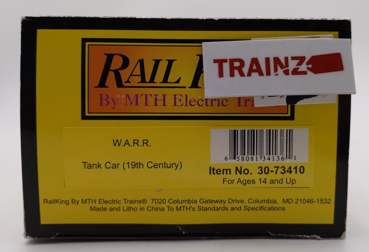 MTH 30-73410 O Gauge Western Atlantic W.A.R.R. Wooden Tank Car/19 Century #58