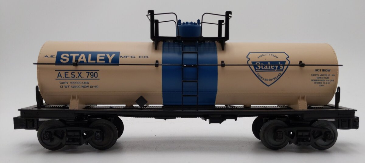 MTH 30-73426 O Staley Tank Car LN/Box