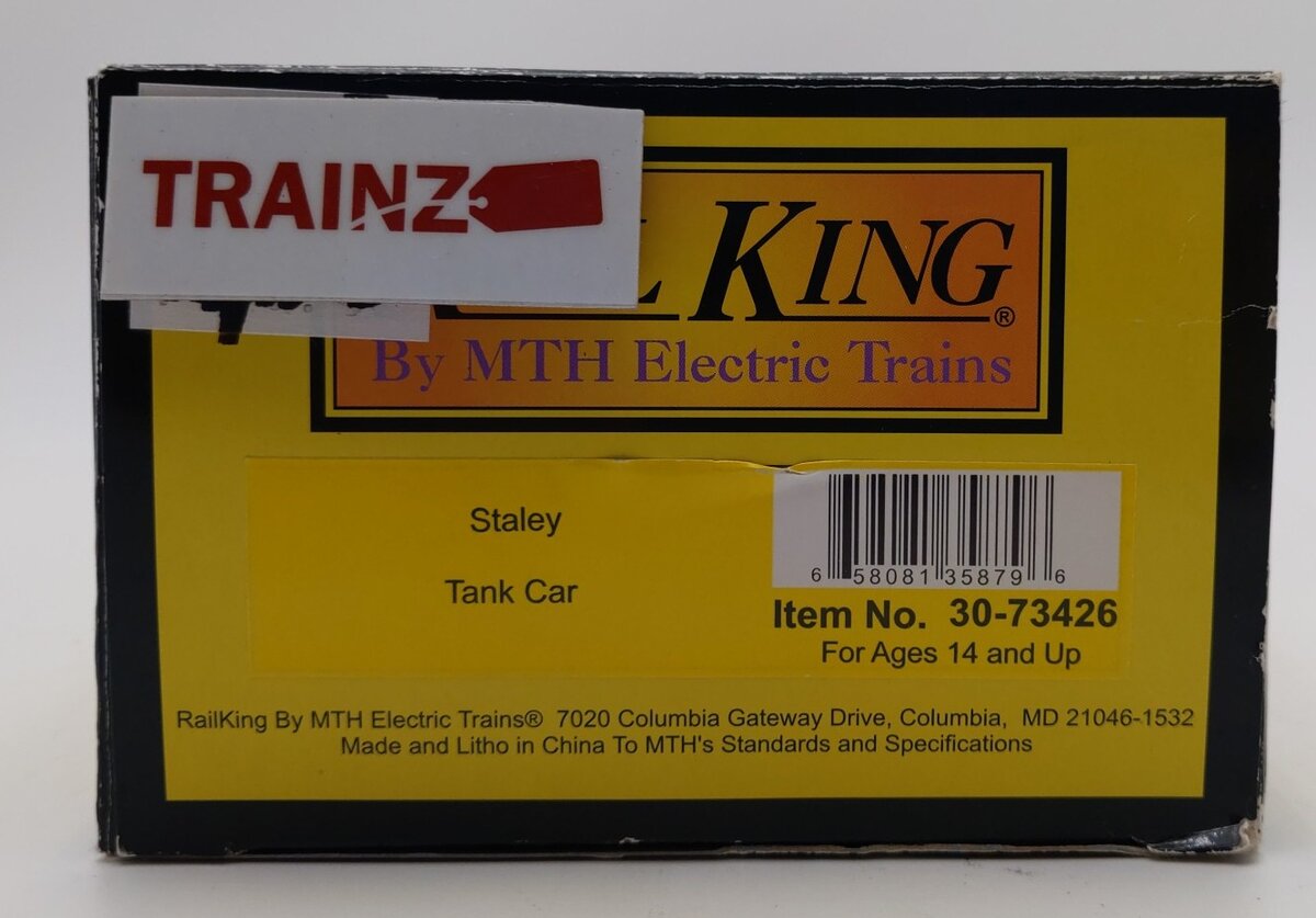 MTH 30-73426 O Staley Tank Car LN/Box