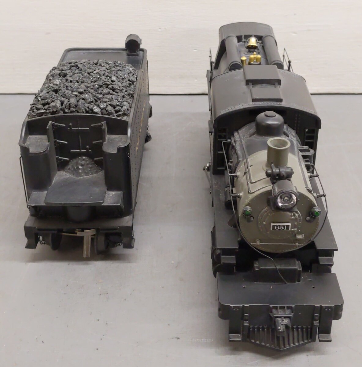 MTH 30-1636-1 O Gauge Reading 4-6-0 Imperial Camelback Steam Engine #651 w/PS3.0 EX/Box