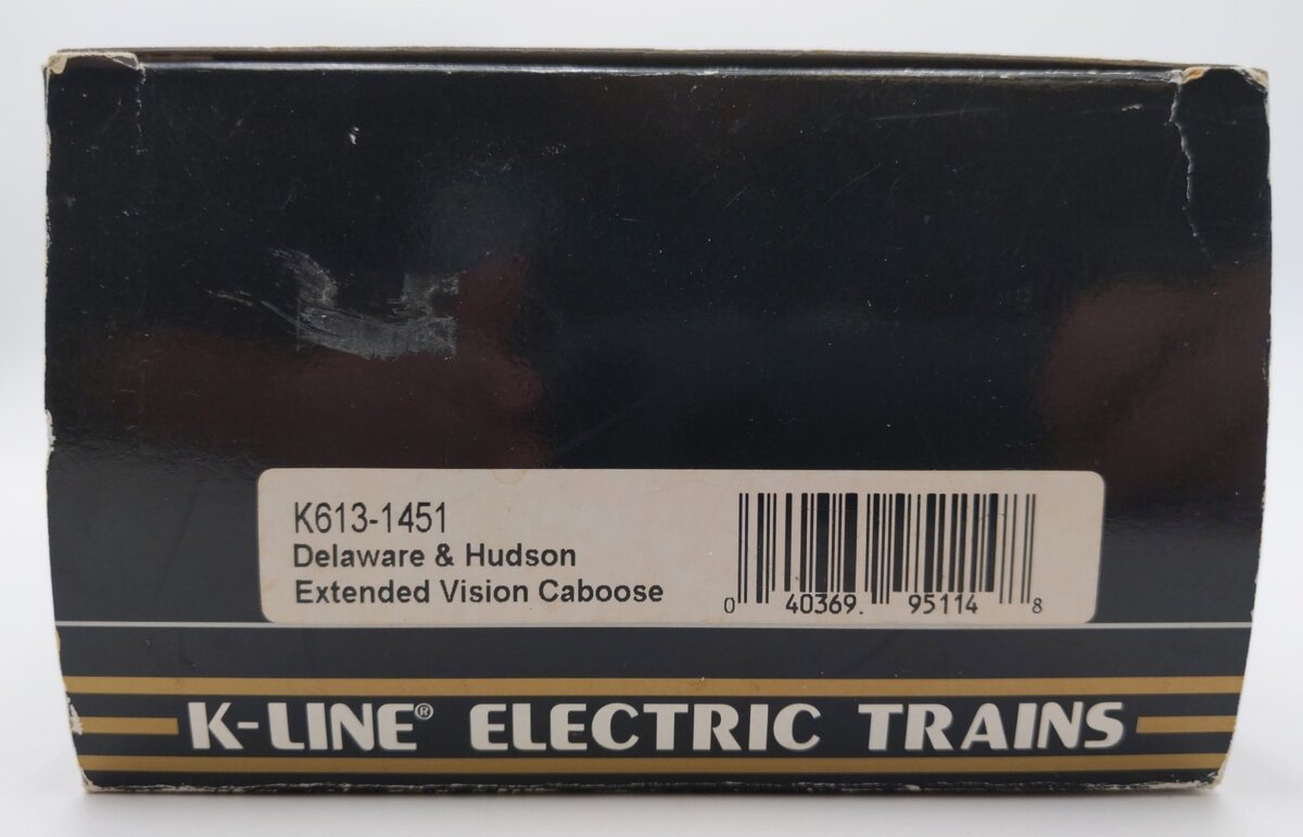 K-Line K613-1451 O Gauge Delaware & Hudson Extended Vision Caboose #35712 VG/Box