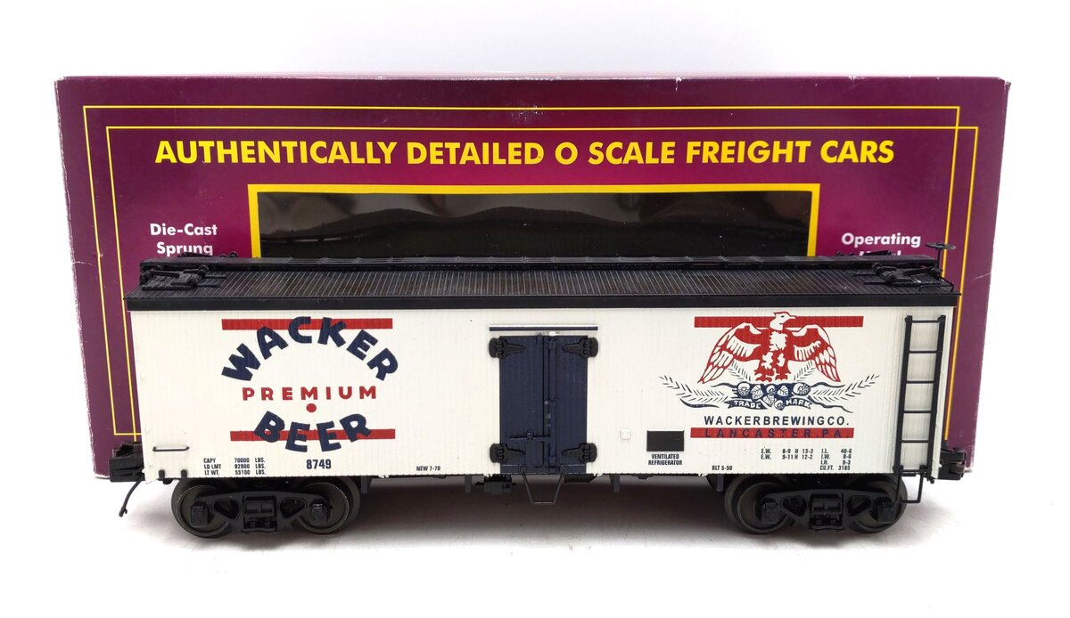 MTH 20-94347 O Wacker 36' Woodsided Reefer Car EX/Box