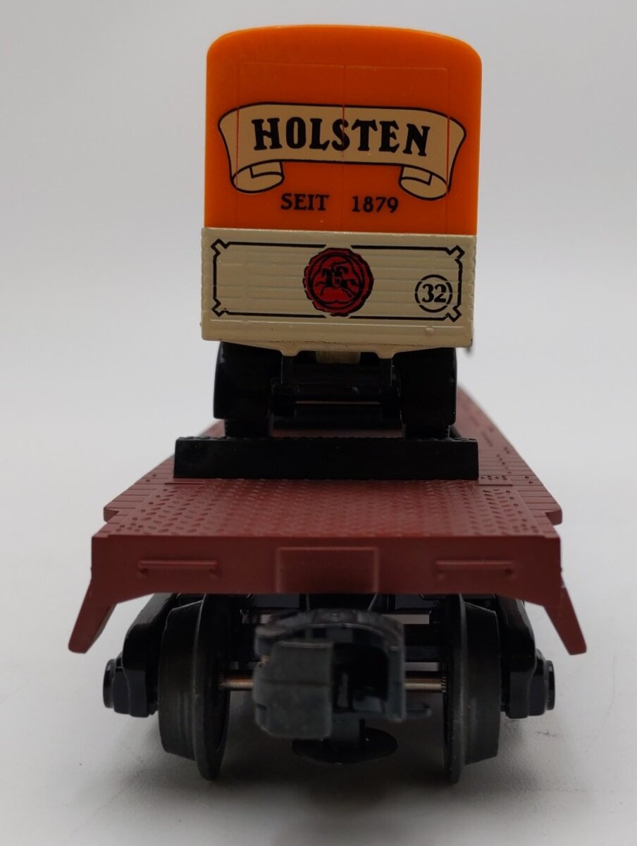 MTH 30-76119 O Gauge New York Central Flat Car w/ Box Trucks EX/Box