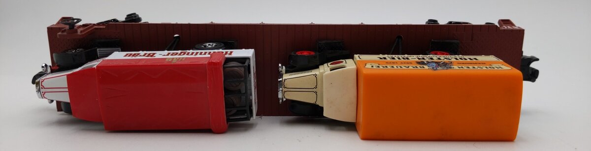 MTH 30-76119 O Gauge New York Central Flat Car w/ Box Trucks EX/Box