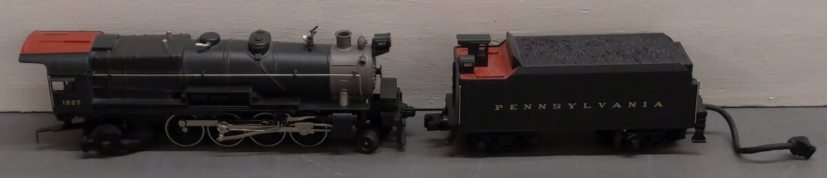 MTH 30-1164-1 O Pennsylvania 2-8-2 L-1 Mikado Steam Loco & Tender w/PS2 #1627 EX/Box