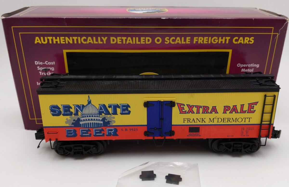 MTH 20-94348 Senate Beer Woodsided Reefer Car EX/Box