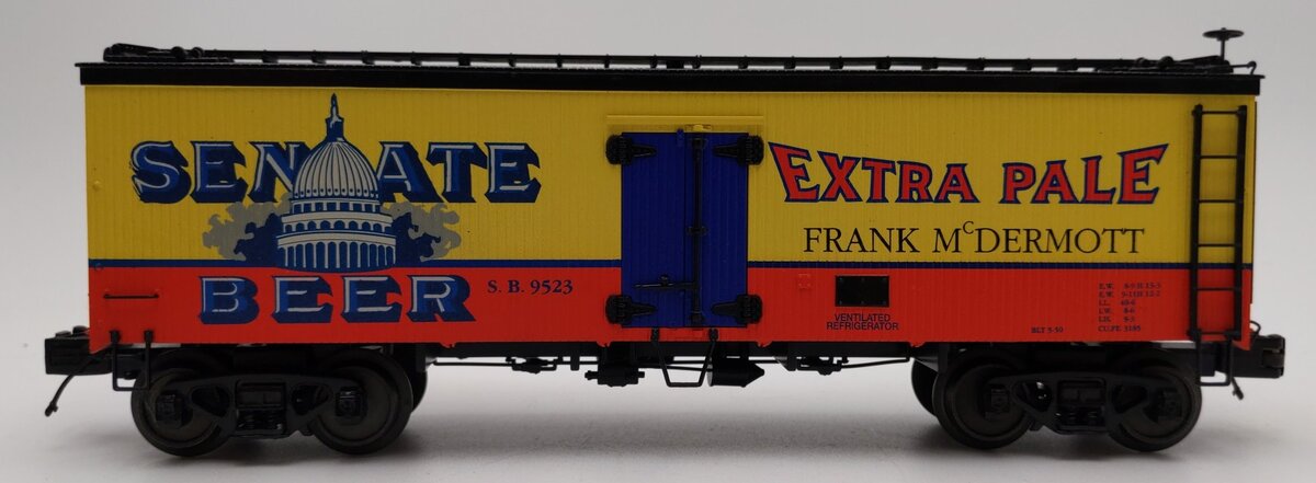 MTH 20-94348 Senate Beer Woodsided Reefer Car EX/Box