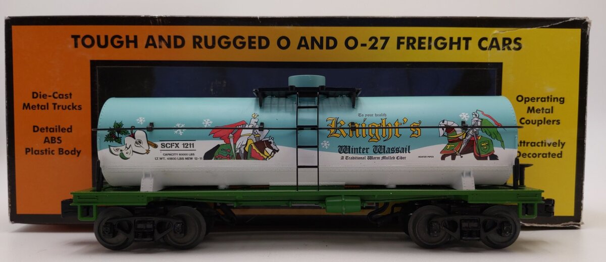 MTH 30-73353 O Gauge Knight Winter Smoking Tank Car EX/Box