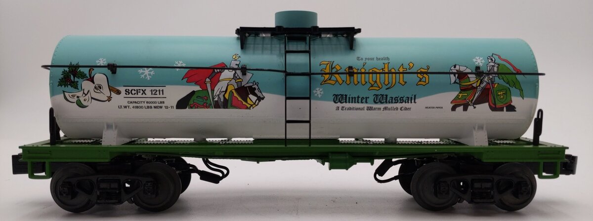 MTH 30-73353 O Gauge Knight Winter Smoking Tank Car EX/Box