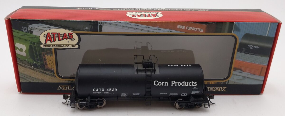 Atlas 6235-4 HO Scale GATX 17,6000 Gallon Corn Syrup Tank Car #4539 EX/Box