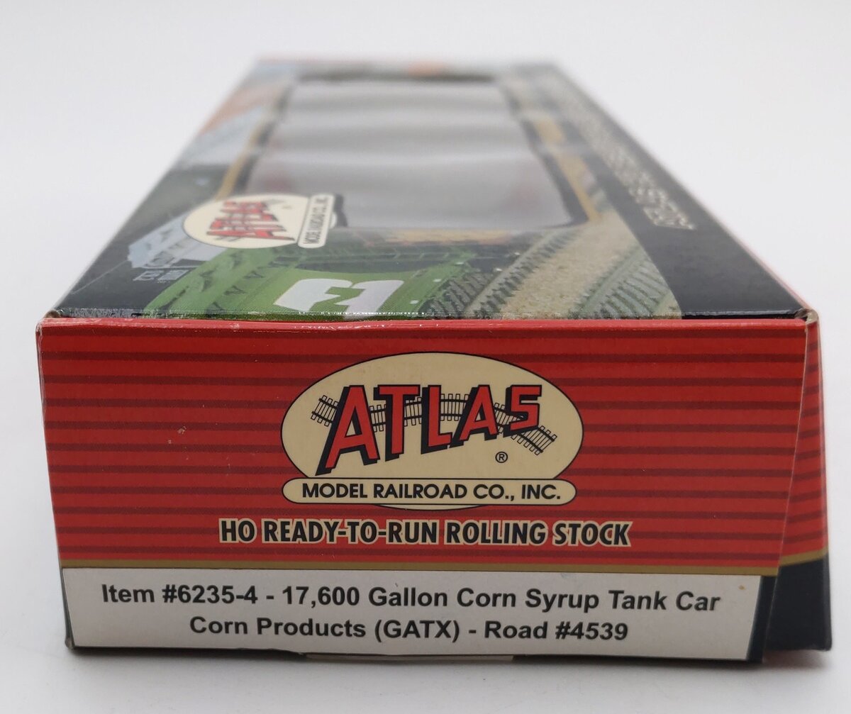Atlas 6235-4 HO Scale GATX 17,6000 Gallon Corn Syrup Tank Car #4539 EX/Box
