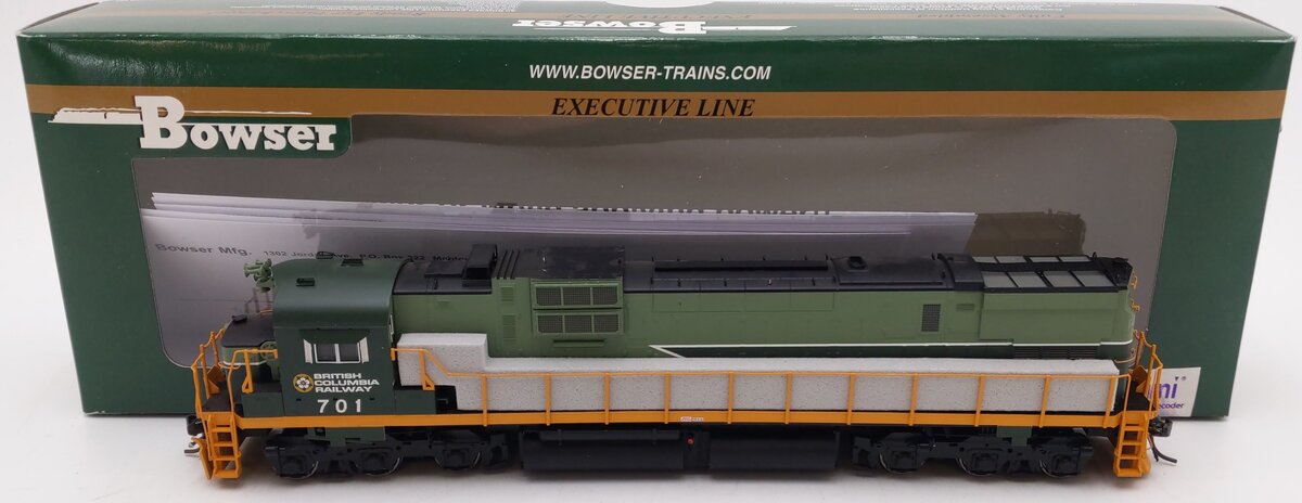 Bowser 23445 HO Scale British Columbia Railway Alco C630M Diesel Locomotive #701 EX/Box