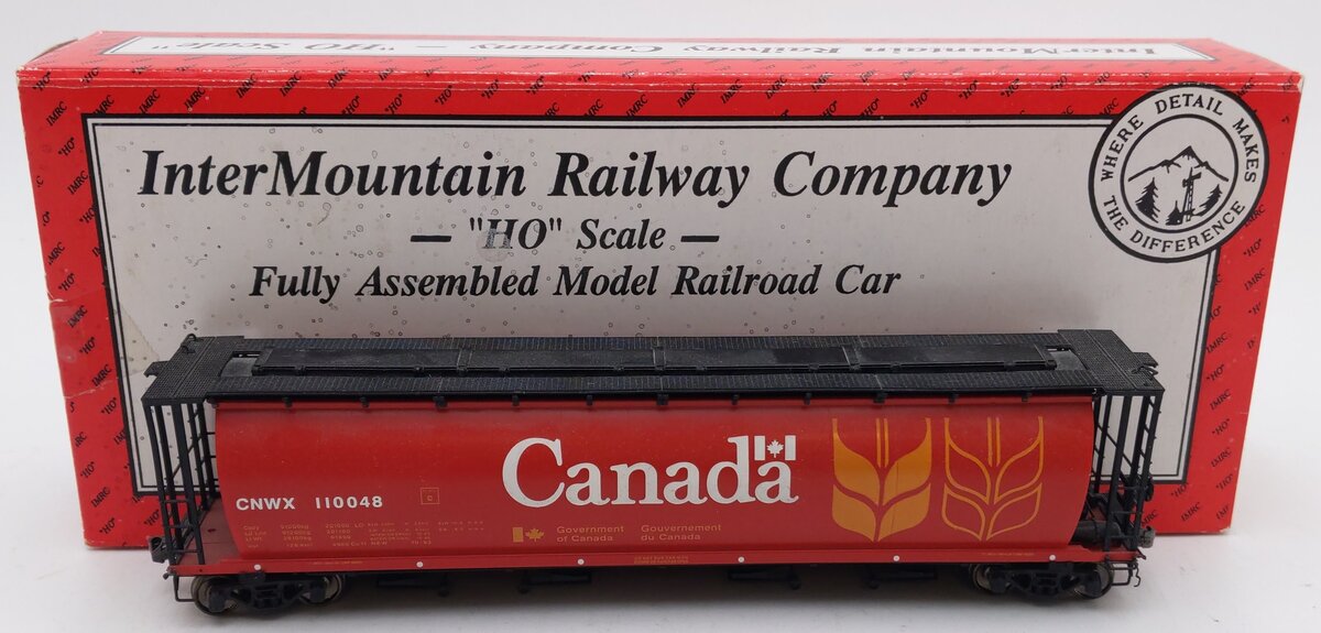 InterMountain 45101-03 HO Canada CNWX Cylindrical Hopper Car #110048 VG/Box