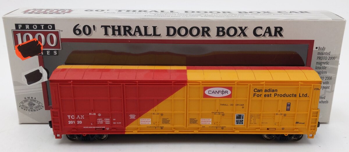 Proto 1000 101520 HO Canadian Forest 60' Thrall Door Boxcar #20120 EX/Box