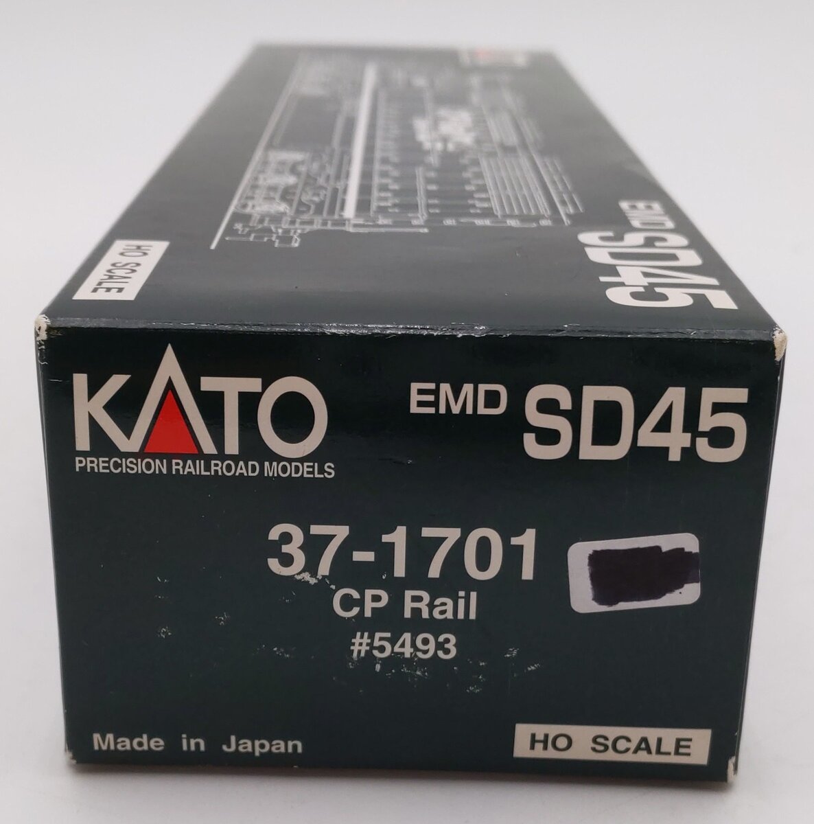 Kato 37-1701 HO Scale CP Rail SD-45 Diesel Locomotive #5493 EX/Box