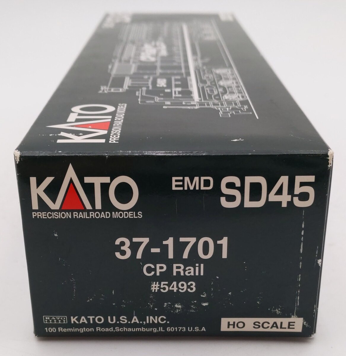 Kato 37-1701 HO Scale CP Rail SD-45 Diesel Locomotive #5493 EX/Box