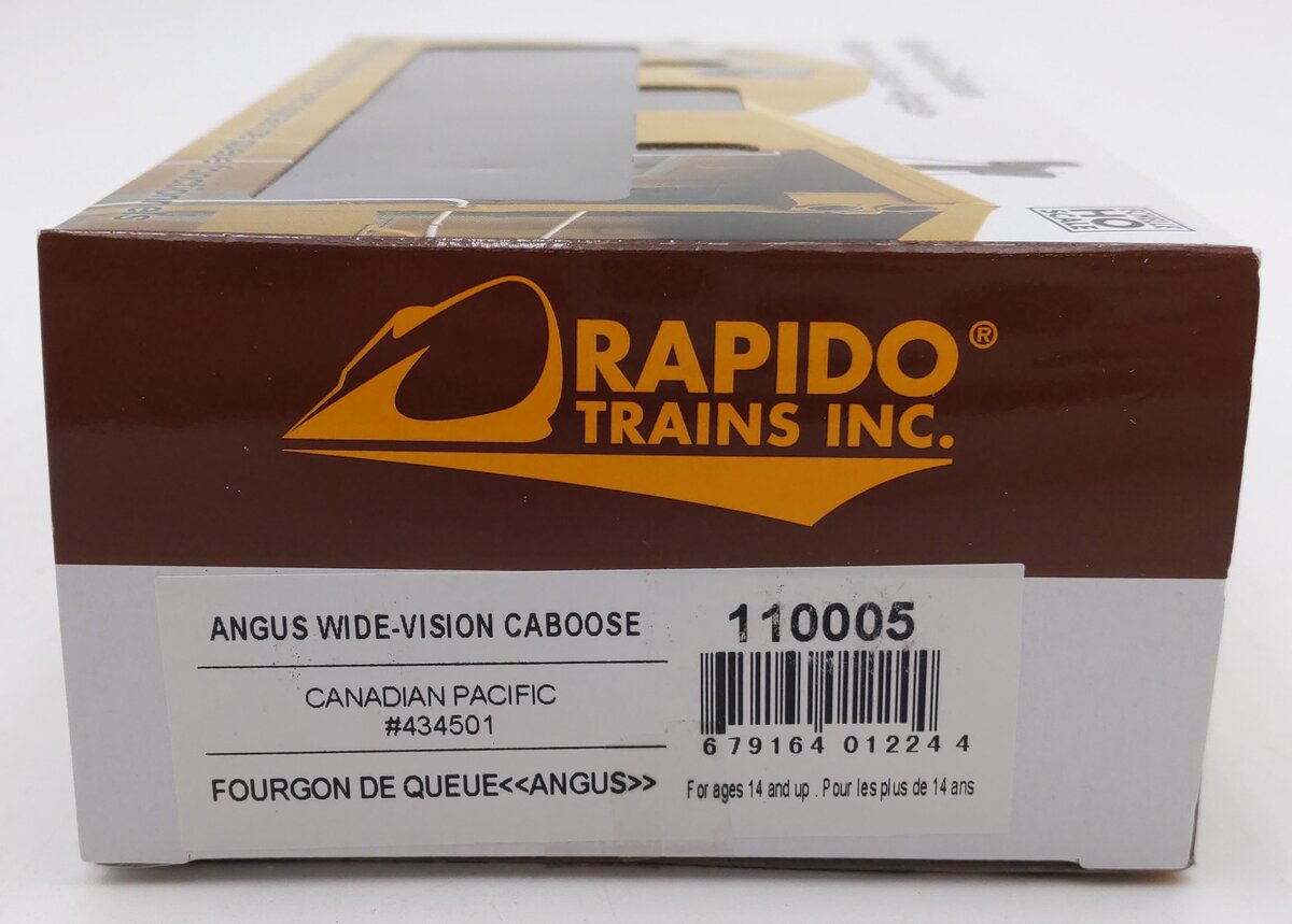 Rapido Trains 110005 HO Canadian Pacific Wide-Vision Caboose #434501 EX/Box