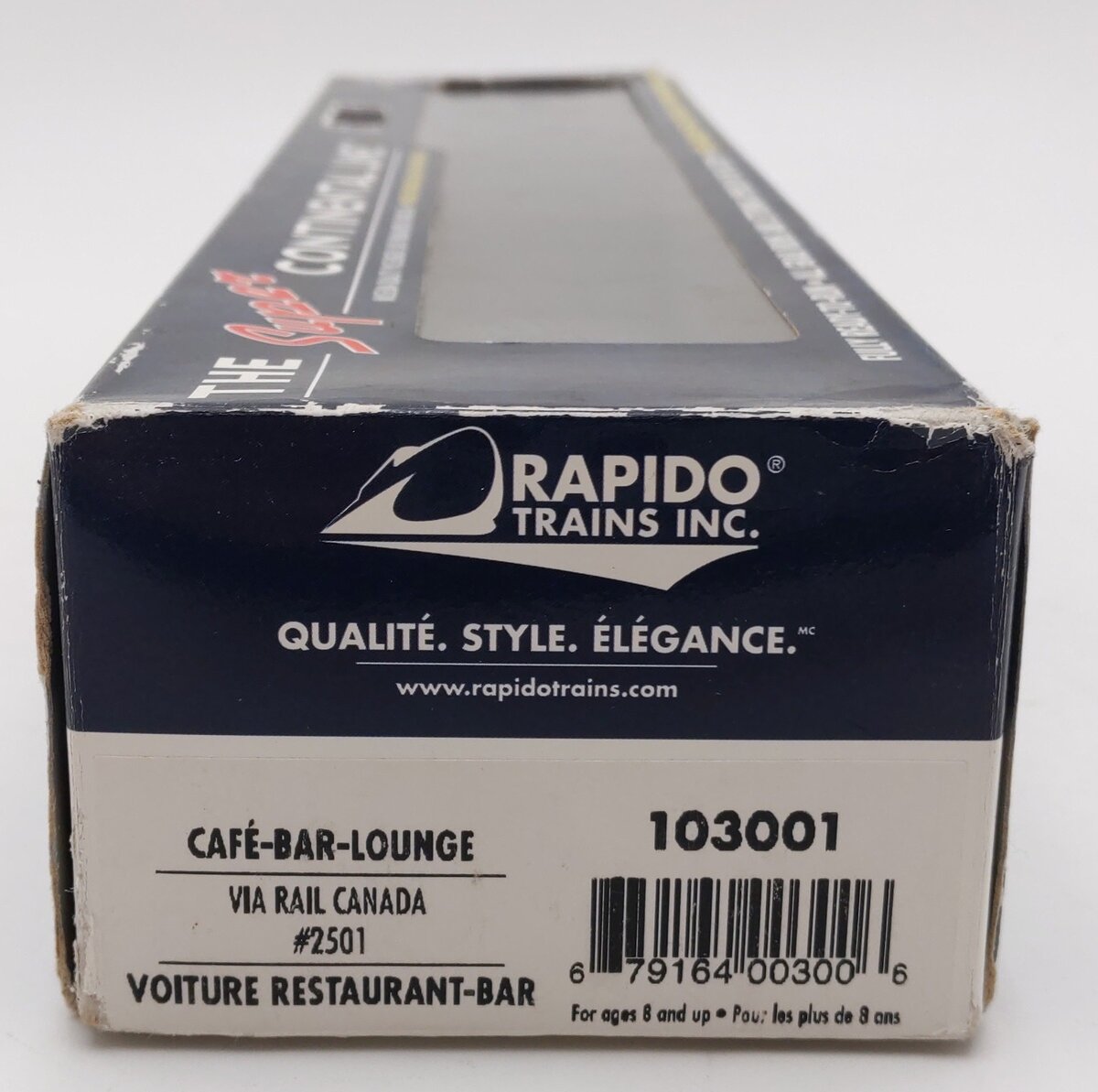 Rapido Trains 103001 HO VIA Rail Canada Cafe-Bar-Lounge #2501 EX/Box