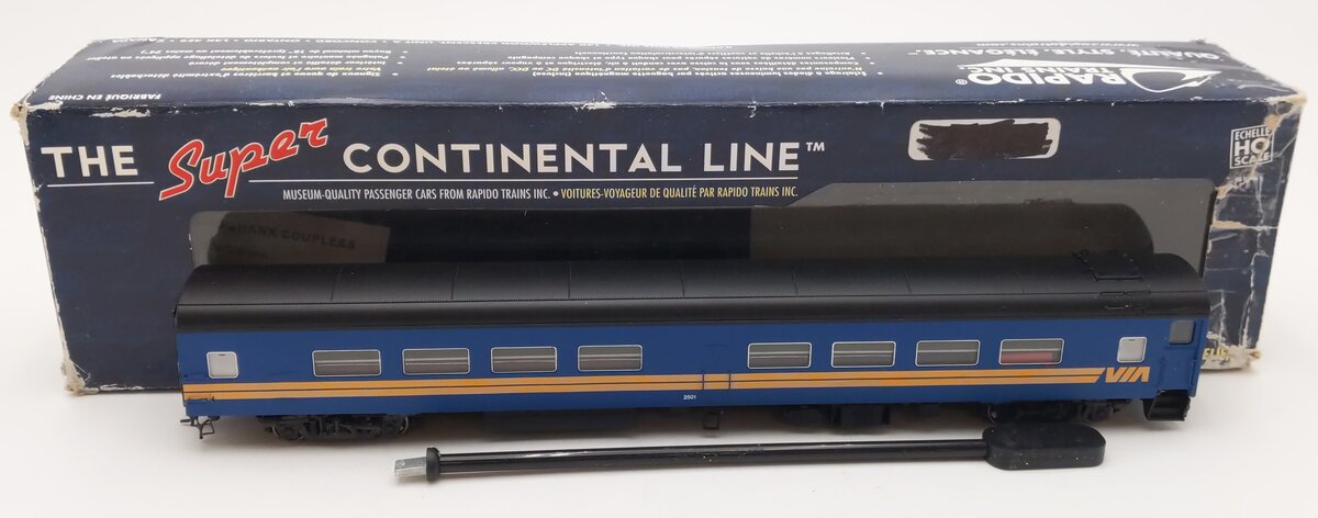 Rapido Trains 103001 HO VIA Rail Canada Cafe-Bar-Lounge #2501 EX/Box