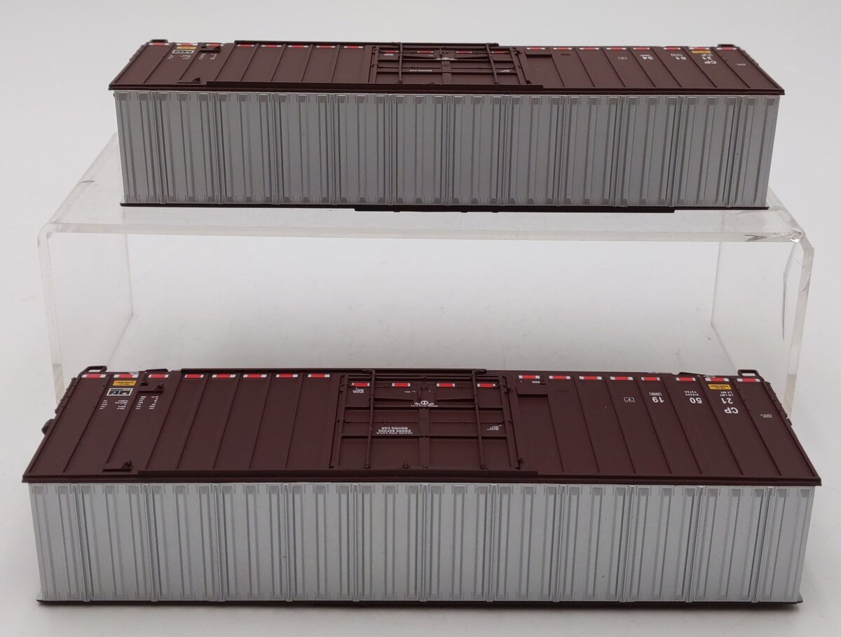 Walthers 932-27107 HO CP Gunderson 50' Hi-Cube Paper Box Car (Pack of 2) VG/Box