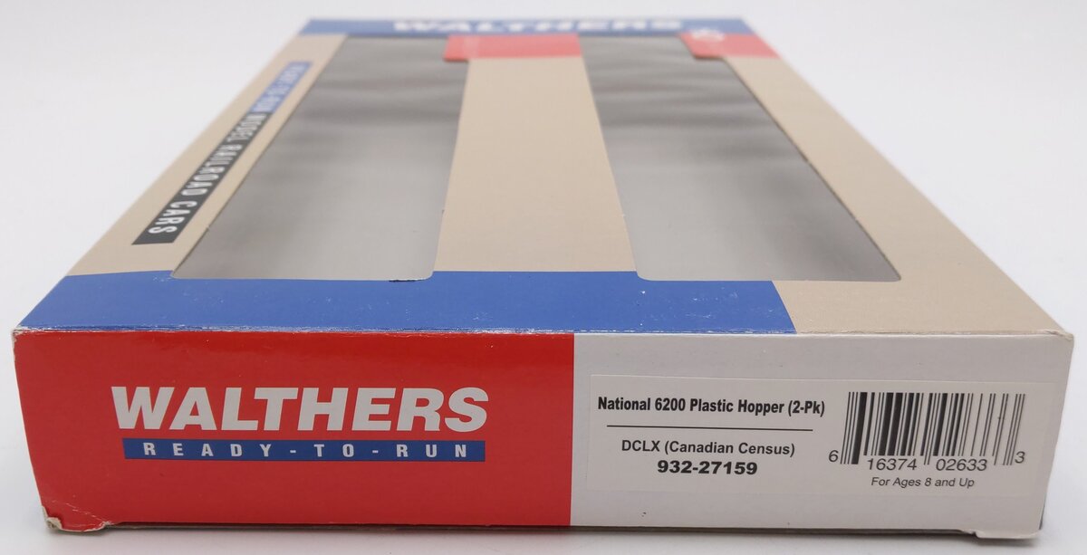 Walthers 932-27159 HO (Canadian Census) National 6200 Plastic Hopper (Pack of 2) VG/Box
