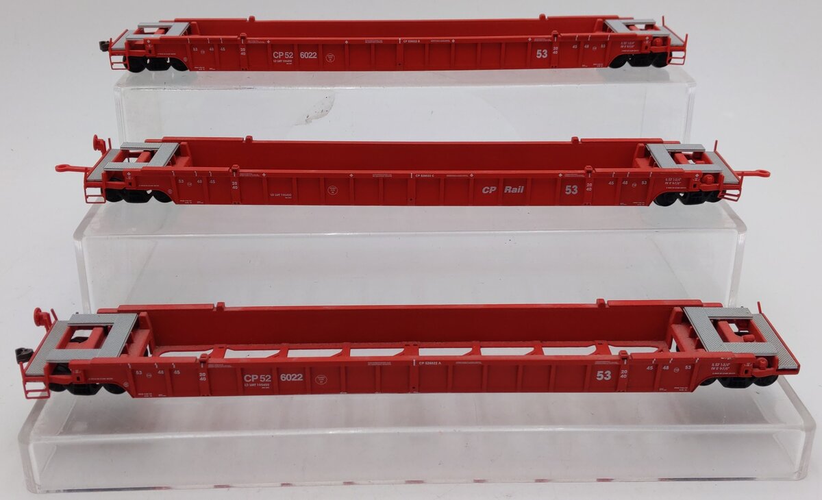 Walthers 932-3944 HO Canadian Pacific NSC 3-Unit 53' Well Car (Set of 3) VG/Box