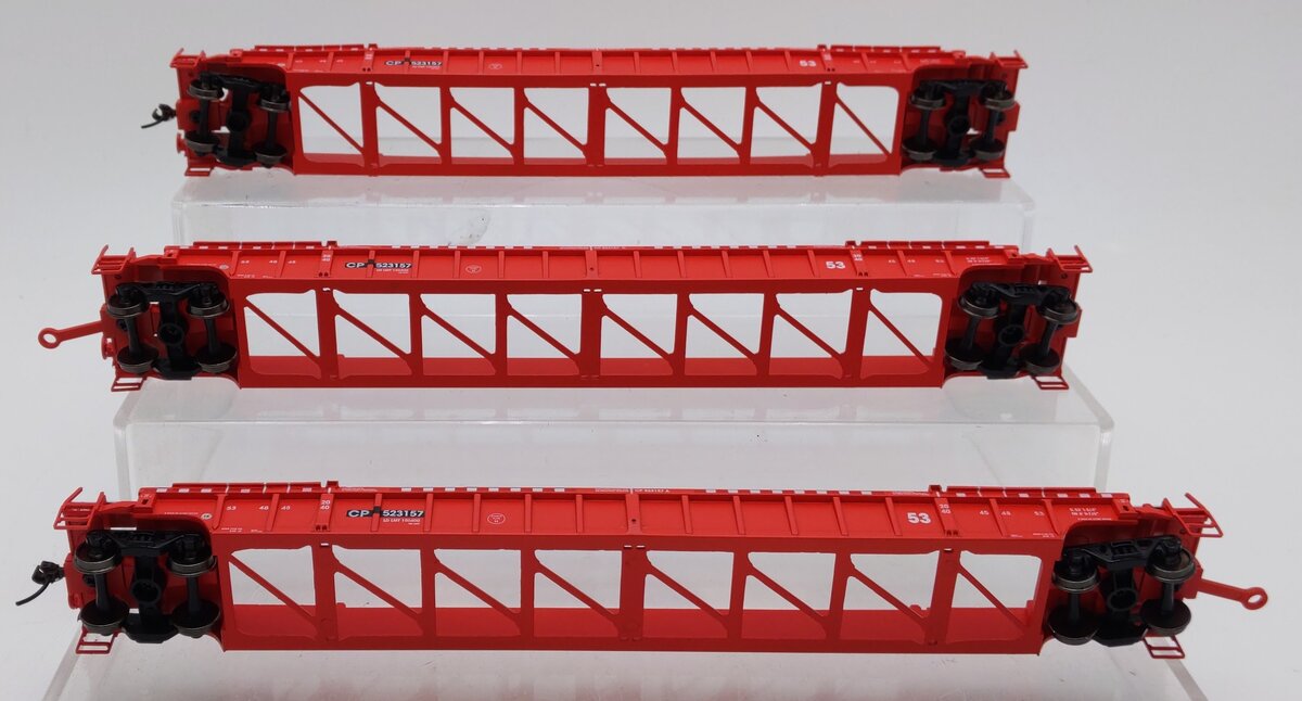 Walthers 932-3947 HO Scale Canadian Pacific NSC 53' Well Cars (Set of 3) VG/Box