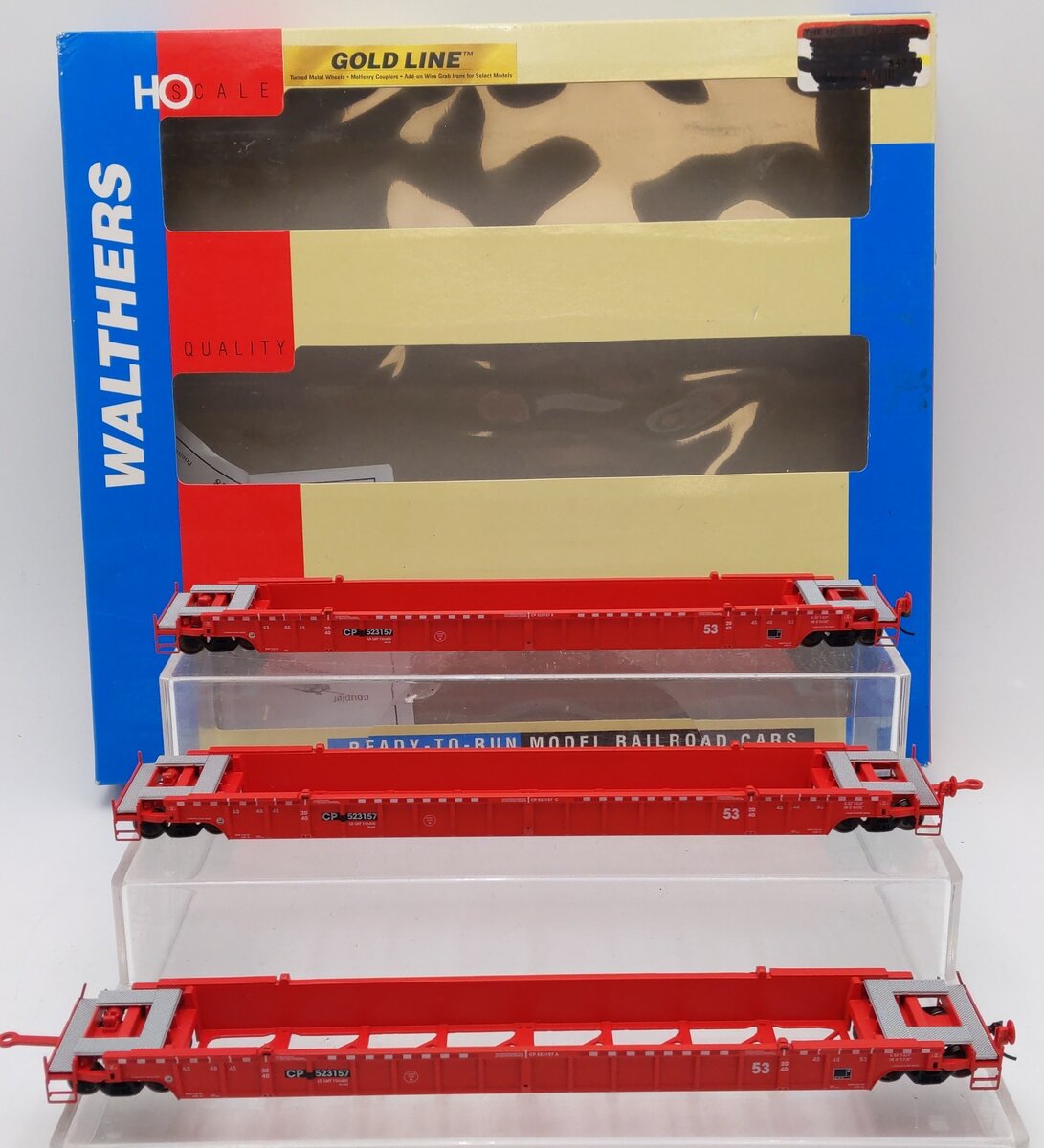 Walthers 932-3947 HO Scale Canadian Pacific NSC 53' Well Cars (Set of 3) VG/Box