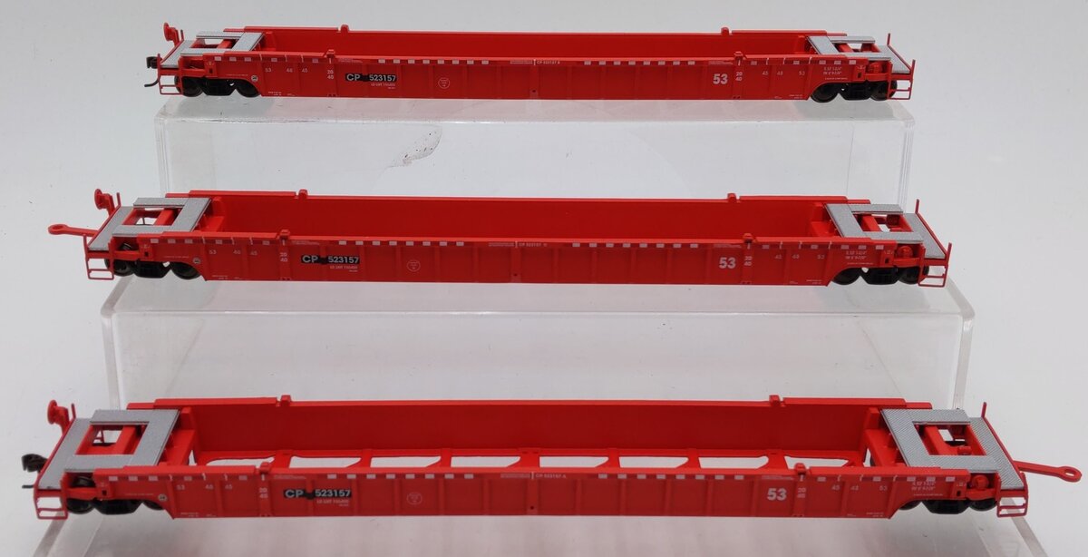Walthers 932-3947 HO Scale Canadian Pacific NSC 53' Well Cars (Set of 3) VG/Box