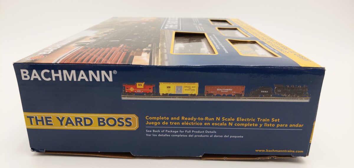 Bachmann 24014 N Scale Yard Boss Santa Fe Steam Starter Freight Train Set VG/Box