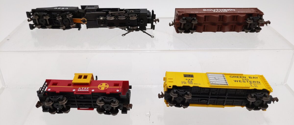 Bachmann 24014 N Scale Yard Boss Santa Fe Steam Starter Freight Train Set VG/Box